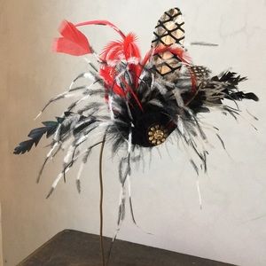 Fascinator-dramatic movement of ostrich feathers!